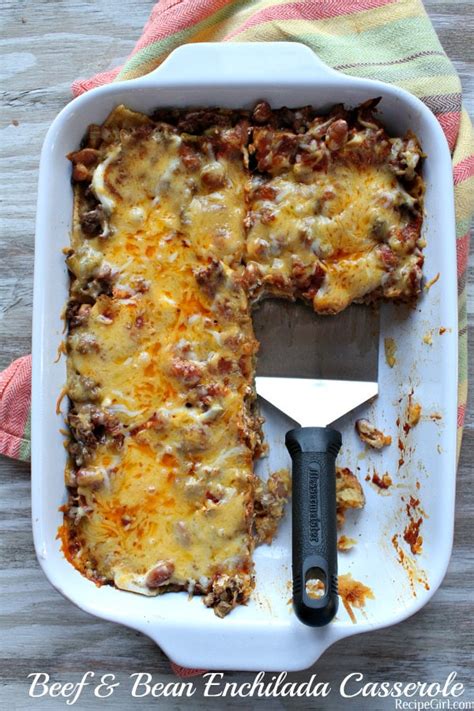Ground beef casseroles are always a good choice for busy weeknight family meals. Beef and Bean Enchilada Casserole