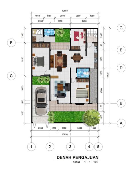 Denah rumah minimalis 1 lantai ukuran 10 x 15 desain rumah minimalis via expodesainrumah.blogspot.com. Desain Rumah 1 Lantai 10 x 15 M2 Rumah Bapak Raihan di ...