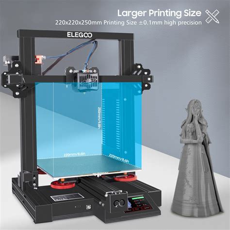 【new】elegoo neptune 2s fdm 3d printer with larger printer size 220 220 250mm