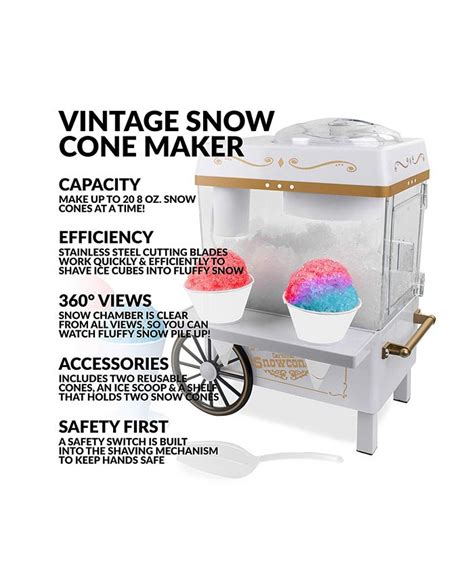 Nostalgia Scm525wh Snow Cone Maker Macys