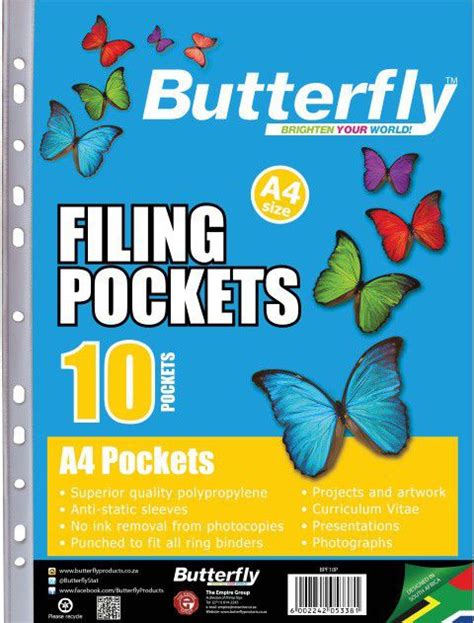 Butterfly Filing Pockets A4 10s Buy Online In South Africa