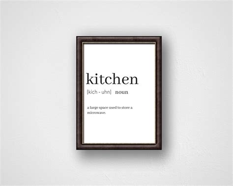 Funny Quote Kitchen Wall Art Humorous Wall Decor Inspirational Etsy