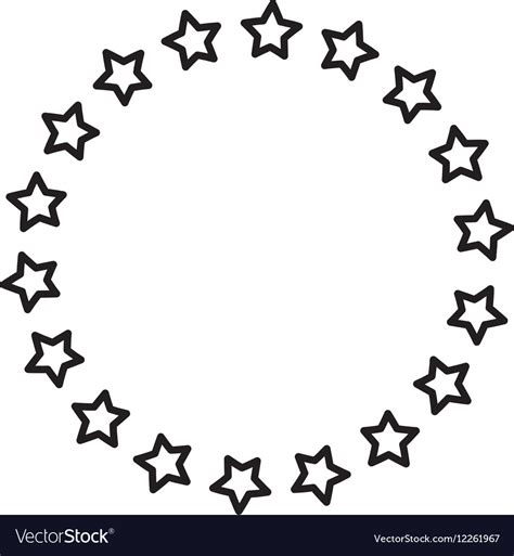 Stars In Circle Royalty Free Vector Image Vectorstock