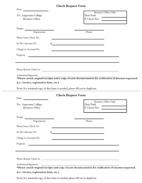 Check Request Form Template Free For Your Needs