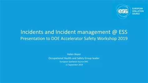 Ppt Incidents And Incident Management Ess Presentation To Doe