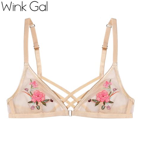 Wink Gal 2018 New Embroidery Summer Floral Sexy Bralette Luxury