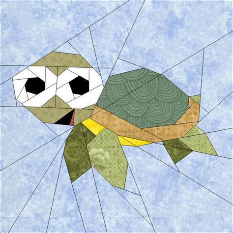 Turtle Pattern On Paper Pieced Quilt Patterns Turtle