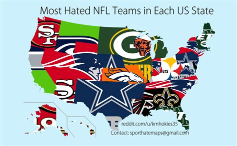 Look Map Of Where Americans Hate Nfl Teams The Most