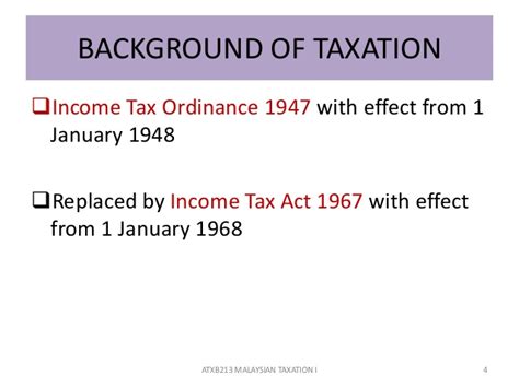 Income tax in malaysia is imposed on income accruing in or derived from malaysia resident and business. Chapter 1