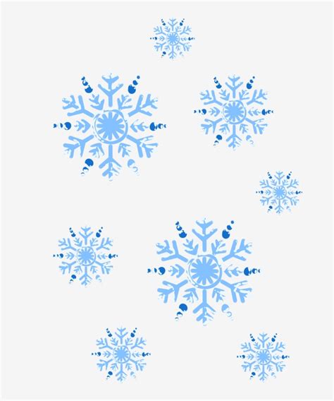 Snowflak White Transparent, Blue Snowflake Cartoon Illustration Hand