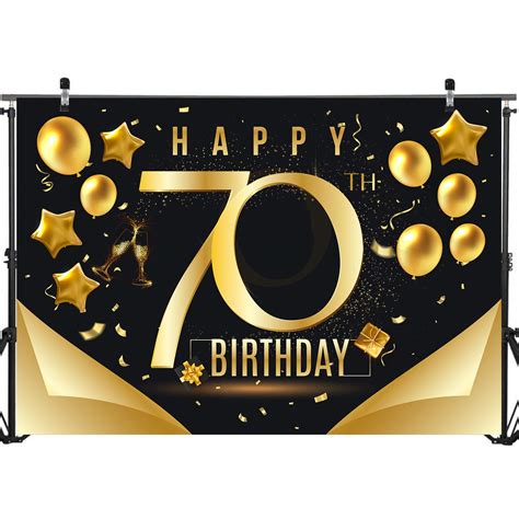 Buy Happy 70th Birthday Backdrop For Men Women 70 Birthday Backdrop