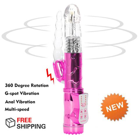 Anal Clit Dual Vibrator G Spot Dildo Rabbit Adult Sex Toy Massager