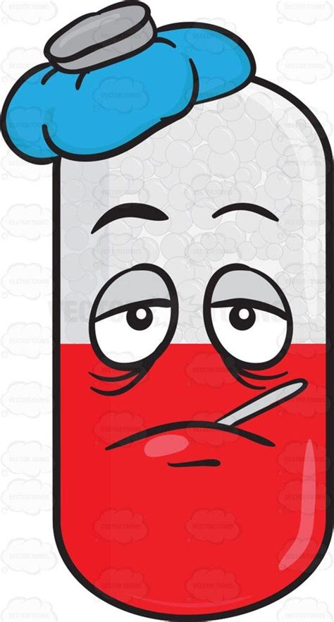 A Sick Medical Capsule Emoji Nurse Art Pharmacy Art Emoji