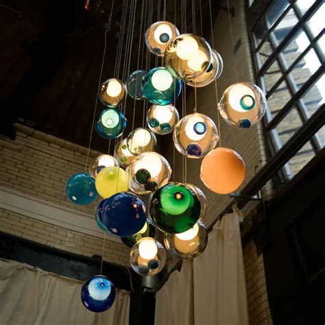 Modern Bubble Pendant Lights Glass Ball Led Pendant Lamps Stair Ceiling