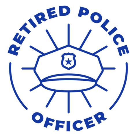 Police Retired Officer Lettering Transparent Png And Svg Vector File