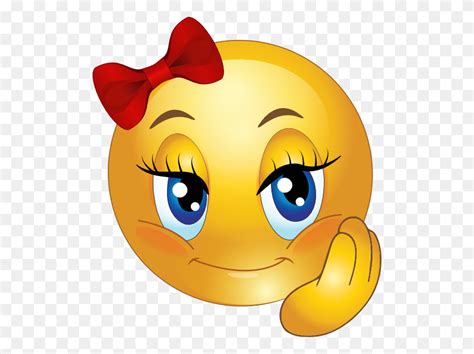 Cute Girl Smiley Faces Cute Lovely Girl Smiley Emoticon Clipart Girl Emoji Clipart Flyclipart