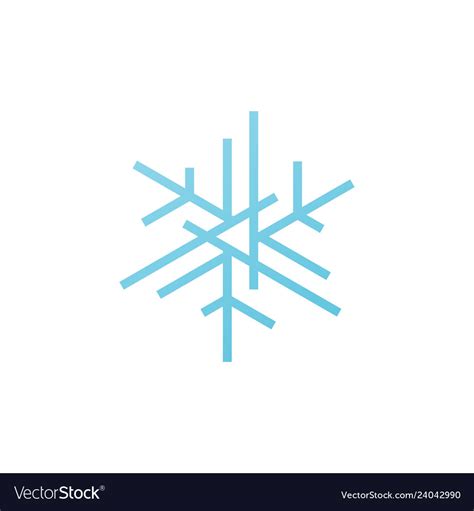 Snowflakes Snow Flakes Logo Icon Element Vector Image