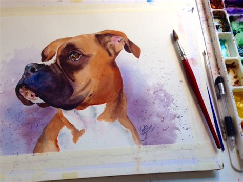 Clients also commission her to paint furry family members who have passed away. Paint Your Pup! Create Artistic Watercolor Pet Portraits