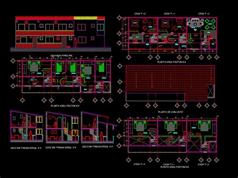 Viviendas Multifamiliares En Autocad Cad Kb Bibliocad