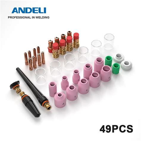 Andeli Pcs Welding Accessories Stubby Gas Lens For Tig Welding Torch
