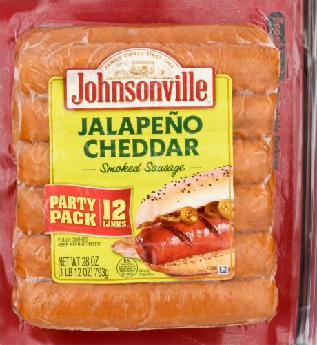 Johnsonville Jalapeno Cheddar Smoked Sausages 12 Ct 175 Lb King