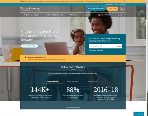 Walden University Business Site Page