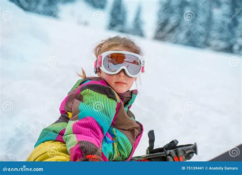 Happy Skier In Ski Goggles Stock Image Image Of Cold 75139441