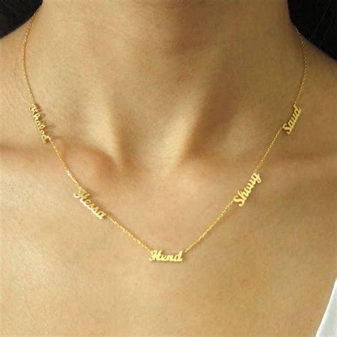 Custom Multiple Names Necklace Choker Necklaces Jewelry Stainless Steel