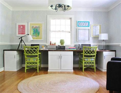 Moreover, it comes with a nether cabinet with two spaces in different sizes for storage of various items. 2 Person Desk Design Selections - HomesFeed
