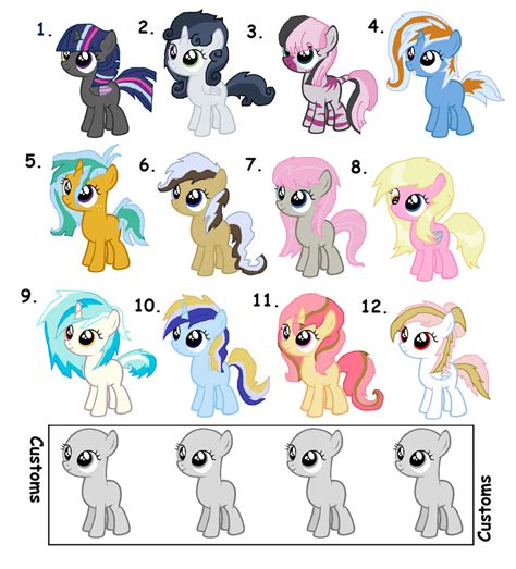 Mlp Shipped Adoptable Fillies Sheet 4 Closed By Ipandacakes On