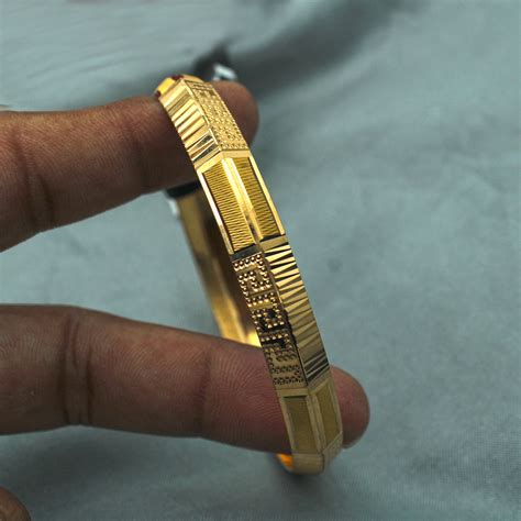 22k Gold Bracelet Kada For Unisex Yellow Gold Bracelet Indian Etsy Canada