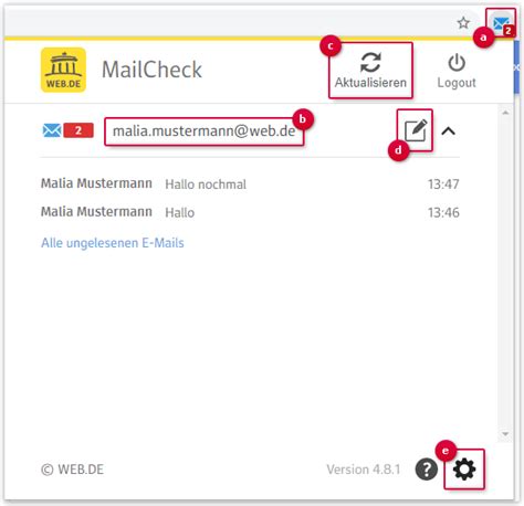 Wichtige Funktionen Im Mailcheck Für Microsoft Edge Webde Hilfe
