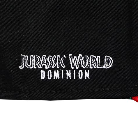 Jurassic World Dominion Logo Snapback Hat Jurassic Park T Rex Snapback Hats Black Snapback Hats