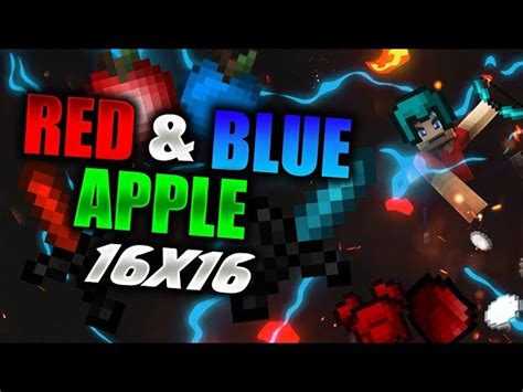 Blue And Red Apple V2 16x Pvp Texture Pack Release Minecraft Texture