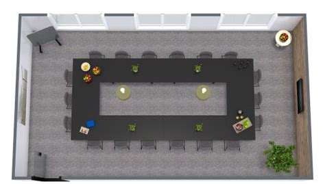 Conference Room Floor Plan With Boardroom Style