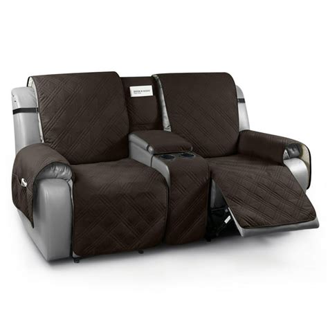 Taococo Loveseat Recliner Cover With Center Console Reversible Recliner Slipcover For 2 Seater