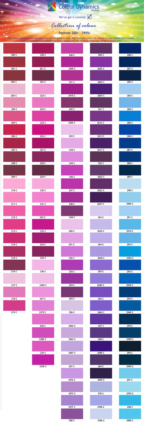 Pantone 200c 2995c Colour Dynamicscolour Dynamics