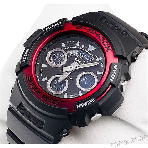 Buttons are recessed to protect them from impact, and variations are available in a choice of three sporty bezel colors: Casio G-Shock AW-591-4A - заказать наручные часы в Топджишоп