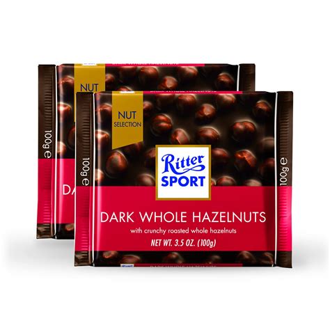 Buy Ritter SportWhole Hazelnut Dark Chocolate 100g Pack Of 2 Ritter