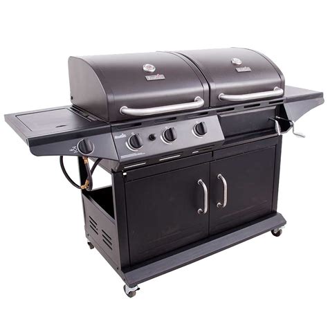 Char Broil Deluxe Charcoal And Gas Combo Bbq In Black The Home Depot Canada