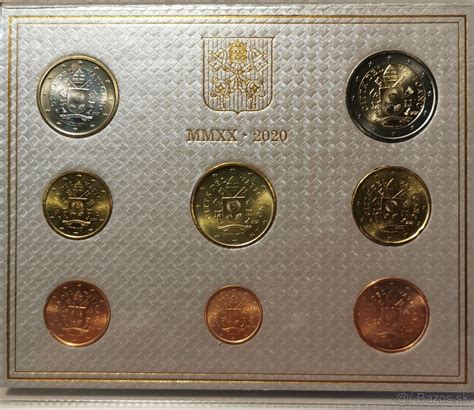euromince sada Vatikán 2020 Štátny znak Mince bankovky Krupina