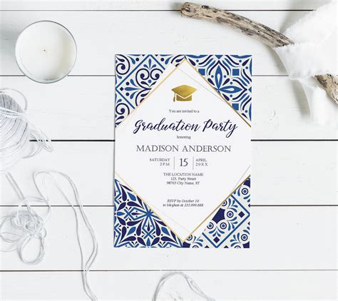 Editable Graduation Invitation Template