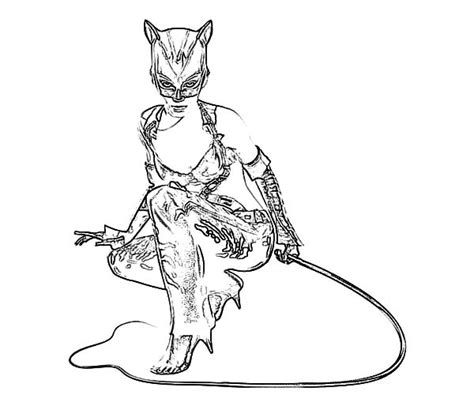 Catwoman Hold Cat O Nine Tails Coloring Pages Best Place To Color