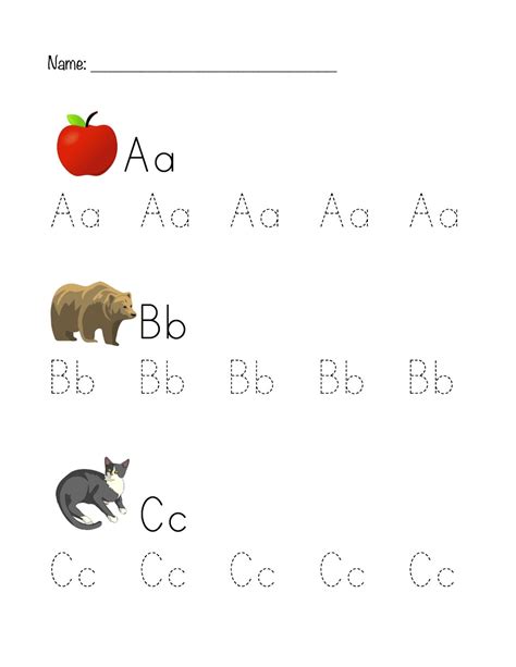 Free Abc Tracing Worksheets