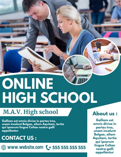 Online High School Flyer 2 Template Postermywall