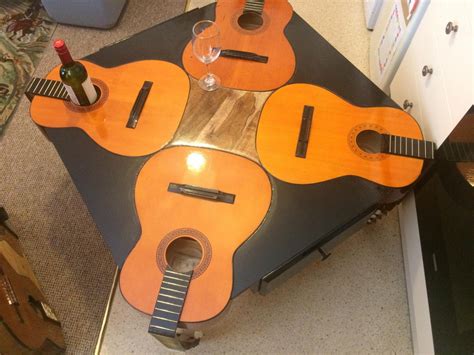 This Company Makes Guitar Coffee Tables Using Four Real Guitars