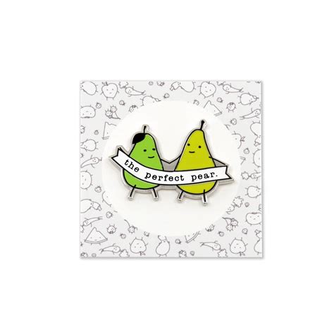 Pear Pin Funny Enamel Pins Perfect Pear Valentines T Etsy