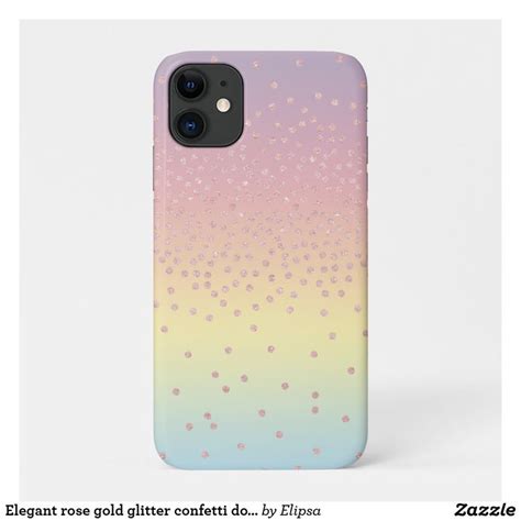 Elegant Rose Gold Glitter Confetti Dots Gradient Case Mate Iphone Case
