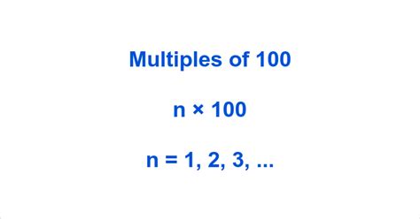 Multiples Of 100 And All Submultiples Of 100