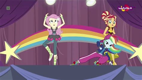 Fluttershy Sunset Shimmer And Rainbow Dash Practising Their Dance Moves Youtube